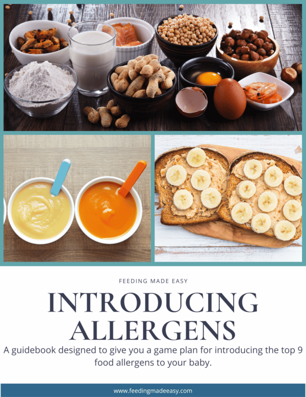 introducing allergens cover with a picture of the top 9 allergens and information on the ebook